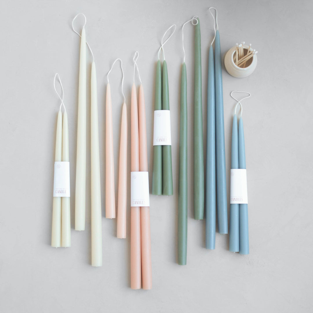 12" Dipped Taper Candles