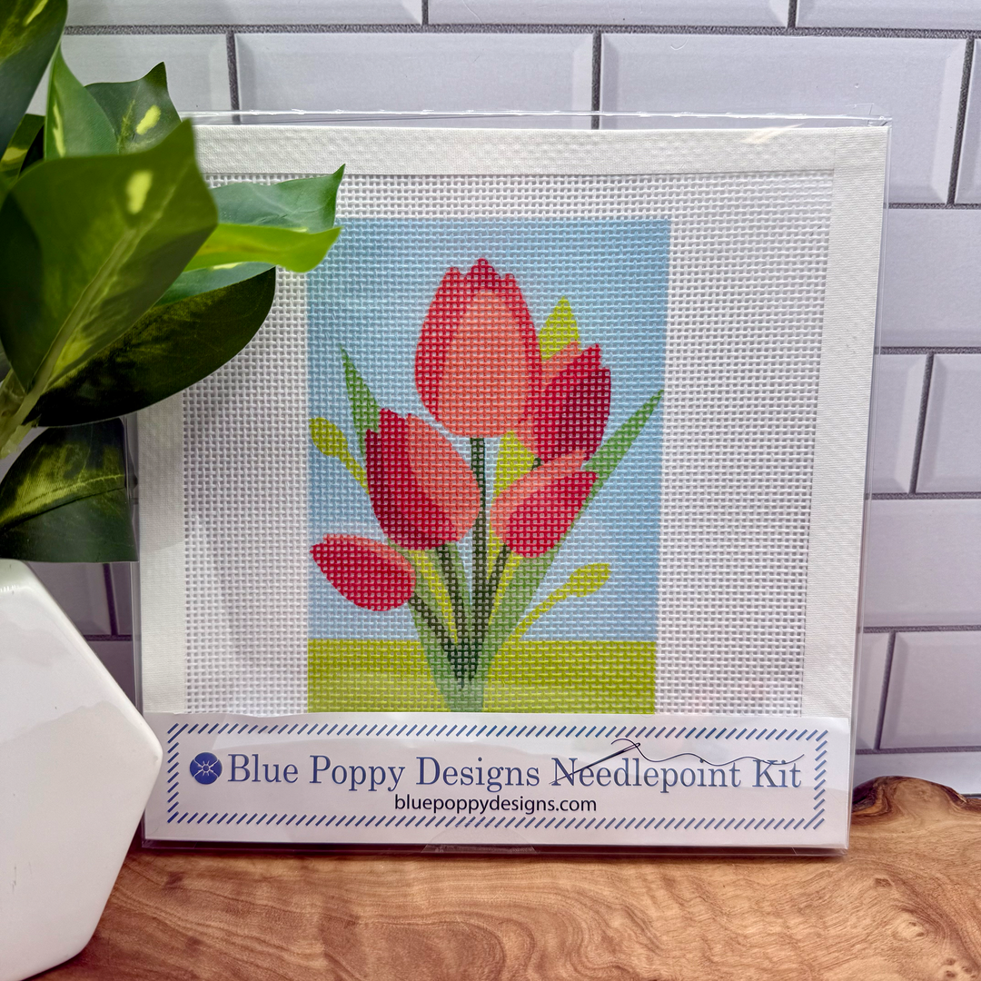 Red Tulips Needlepoint Kit
