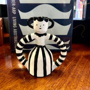 Black & White Girl Candle Holder