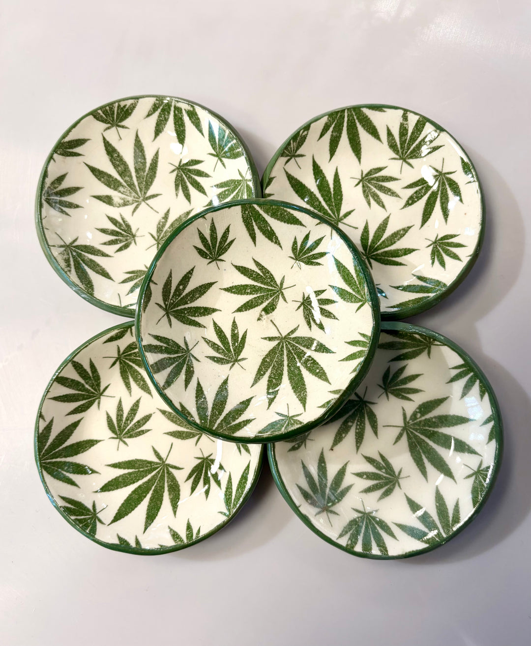 Marijuana Leaves Trinket Tray
