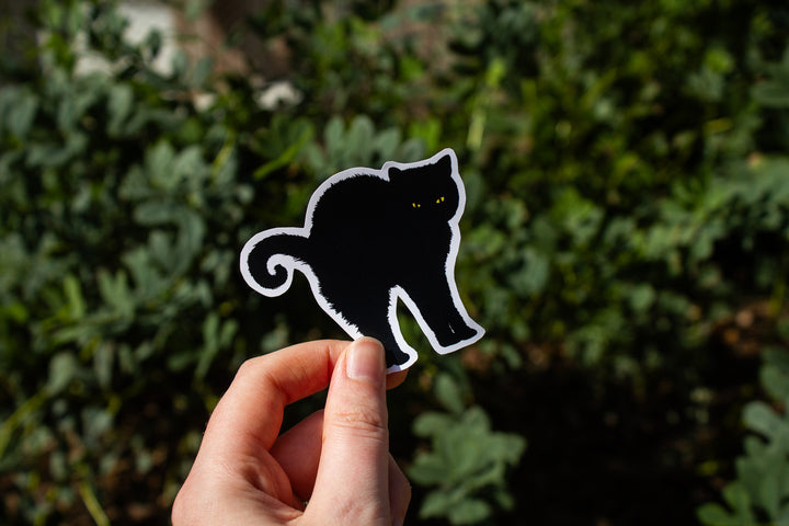 Chunky Spooky Cat Sticker