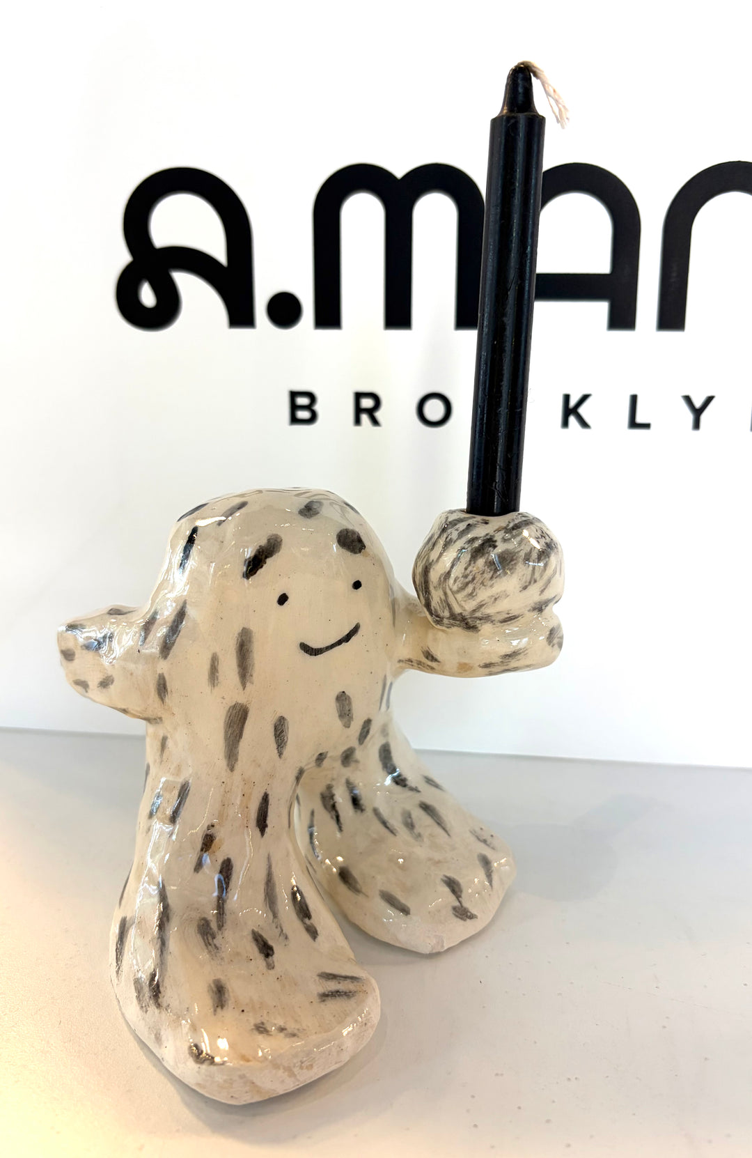 Ceramic Yeti Candle Holders