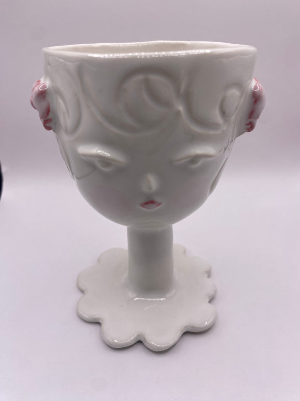 Bow Girl Tall Wine Glass