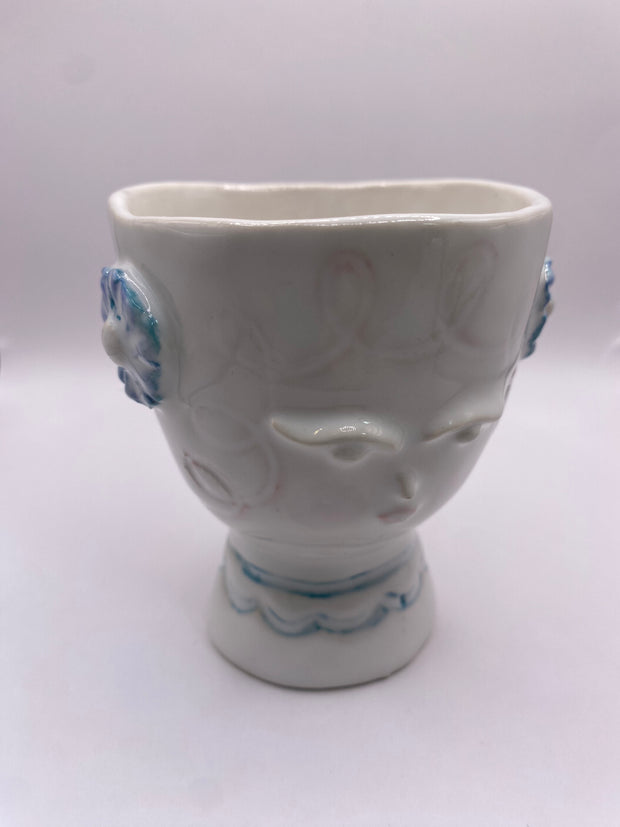 Blue Flower Wine Cup
