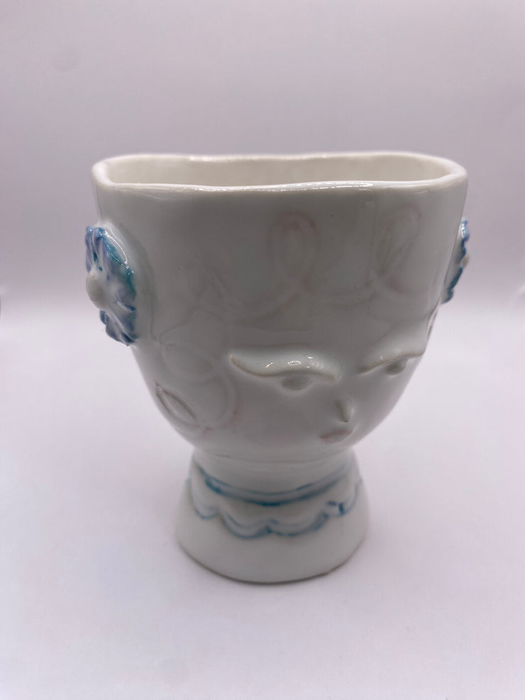 Blue Flower Wine Cup