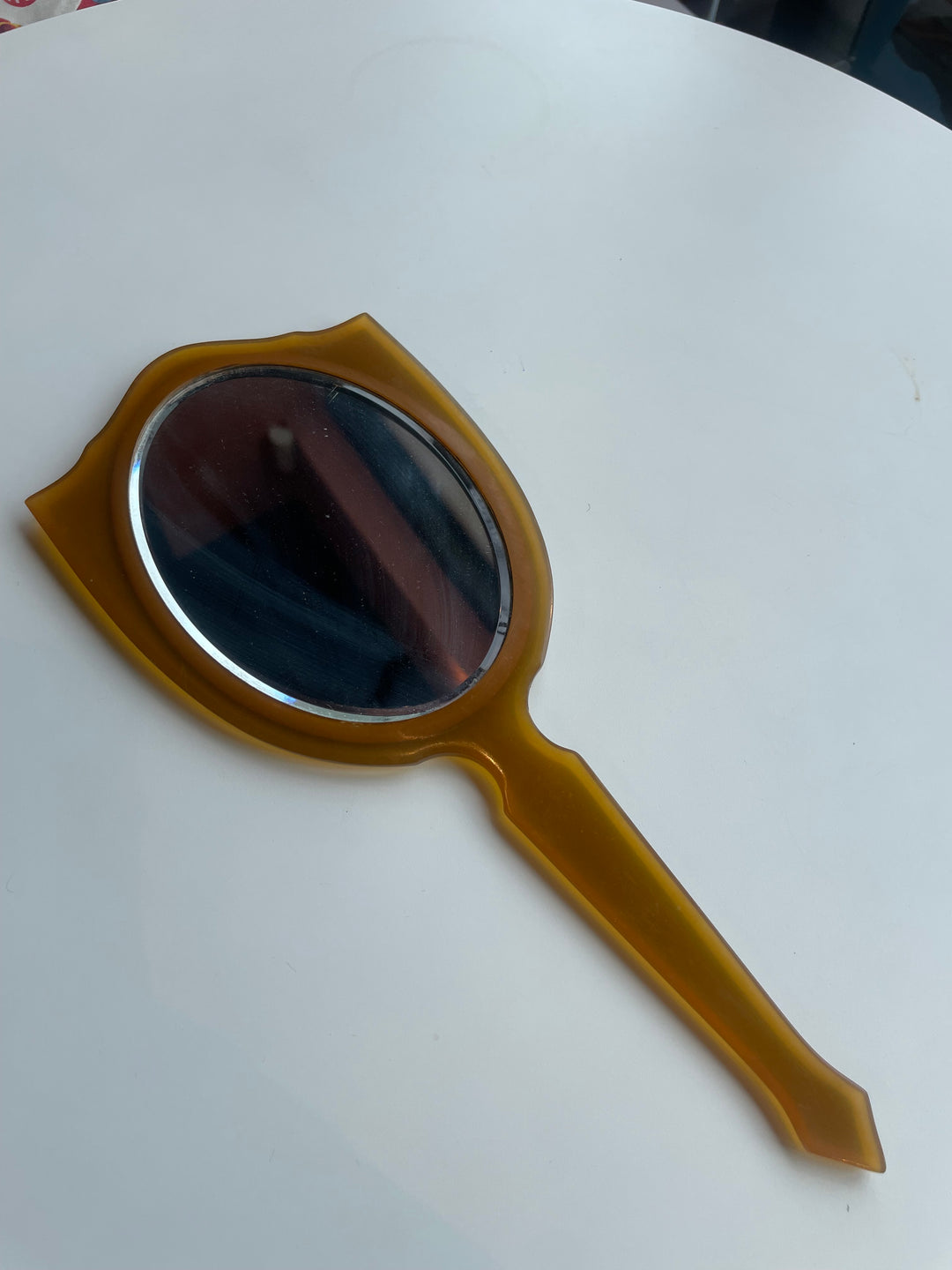 Sage Bakelite Handheld Mirror