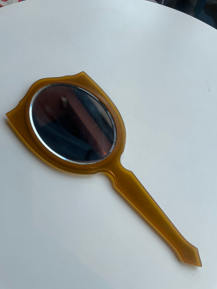 Sage Bakelite Handheld Mirror