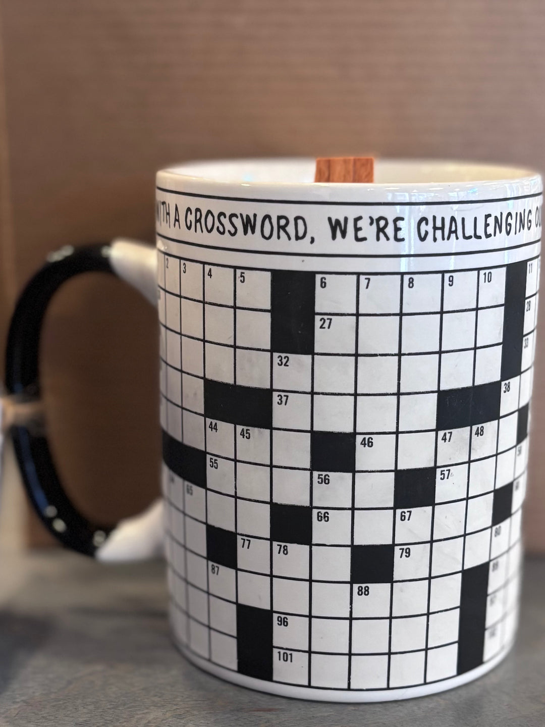 Stoneware Crossword Puzzle Mug