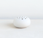 Matte White Ceramic Oval Flower Frog