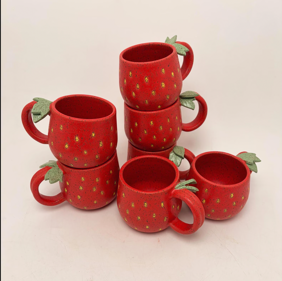 Handmade Strawberry Shaped Mug