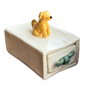 Dog sculpture matchboxes