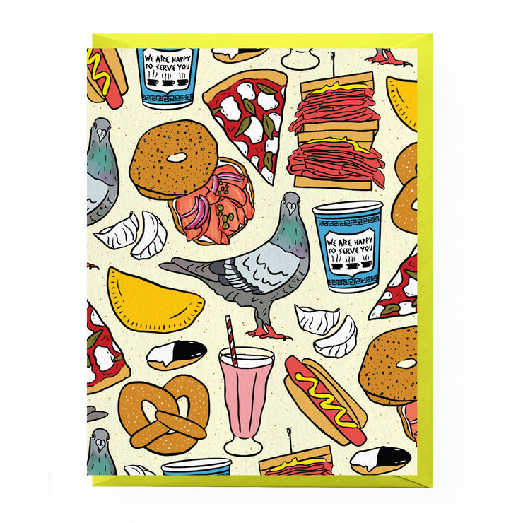 New York City Patterned Greeting Card: Single Card