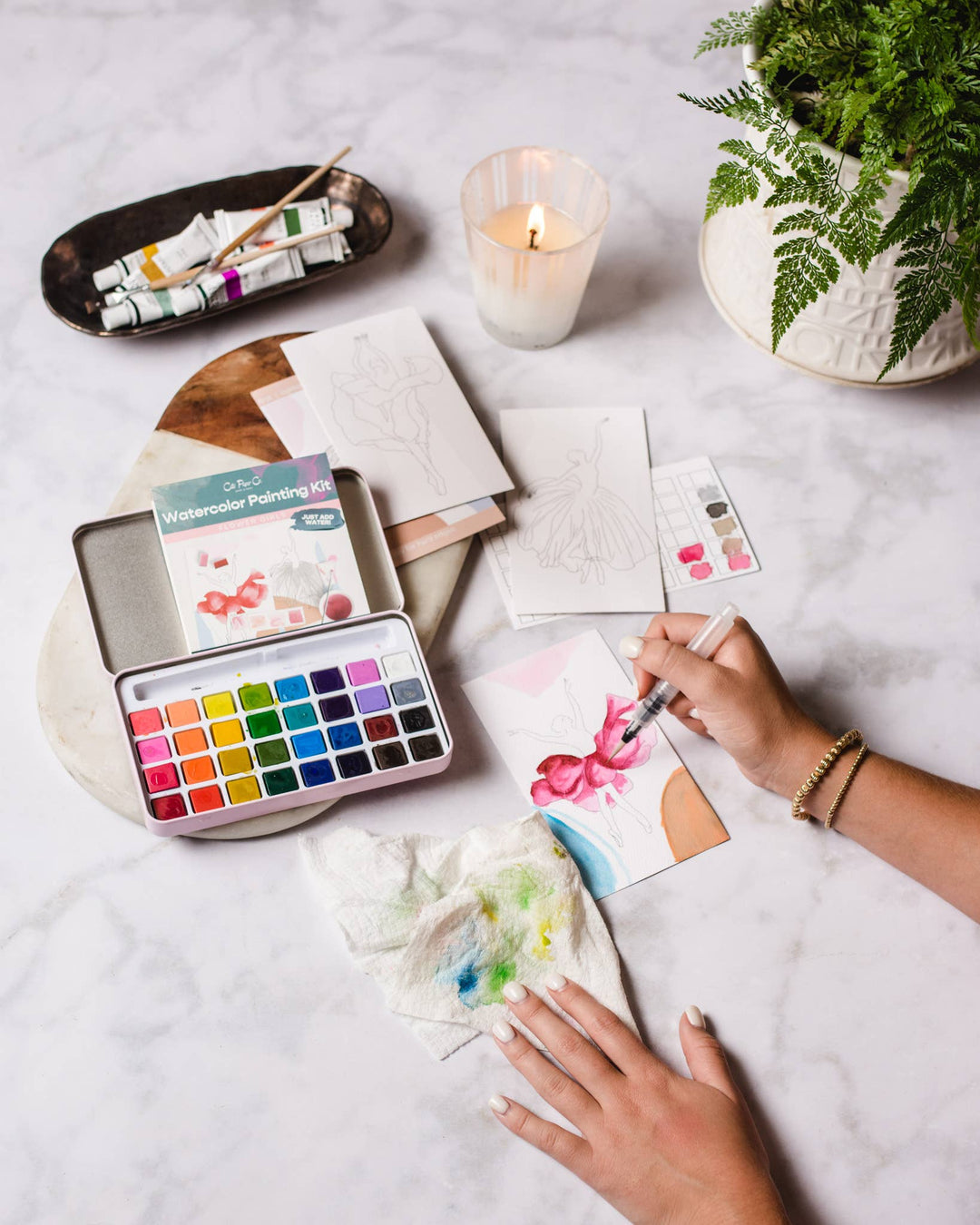 Citrus Fruits watercolor painting kit