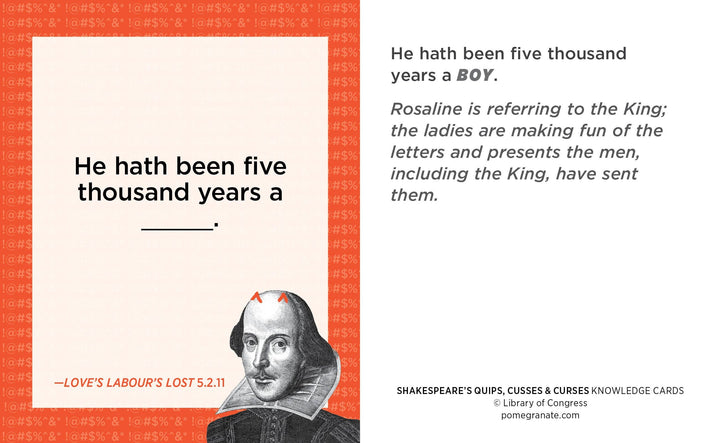 Shakespeare’s Quips, Cusses & Curses Knowledge Cards