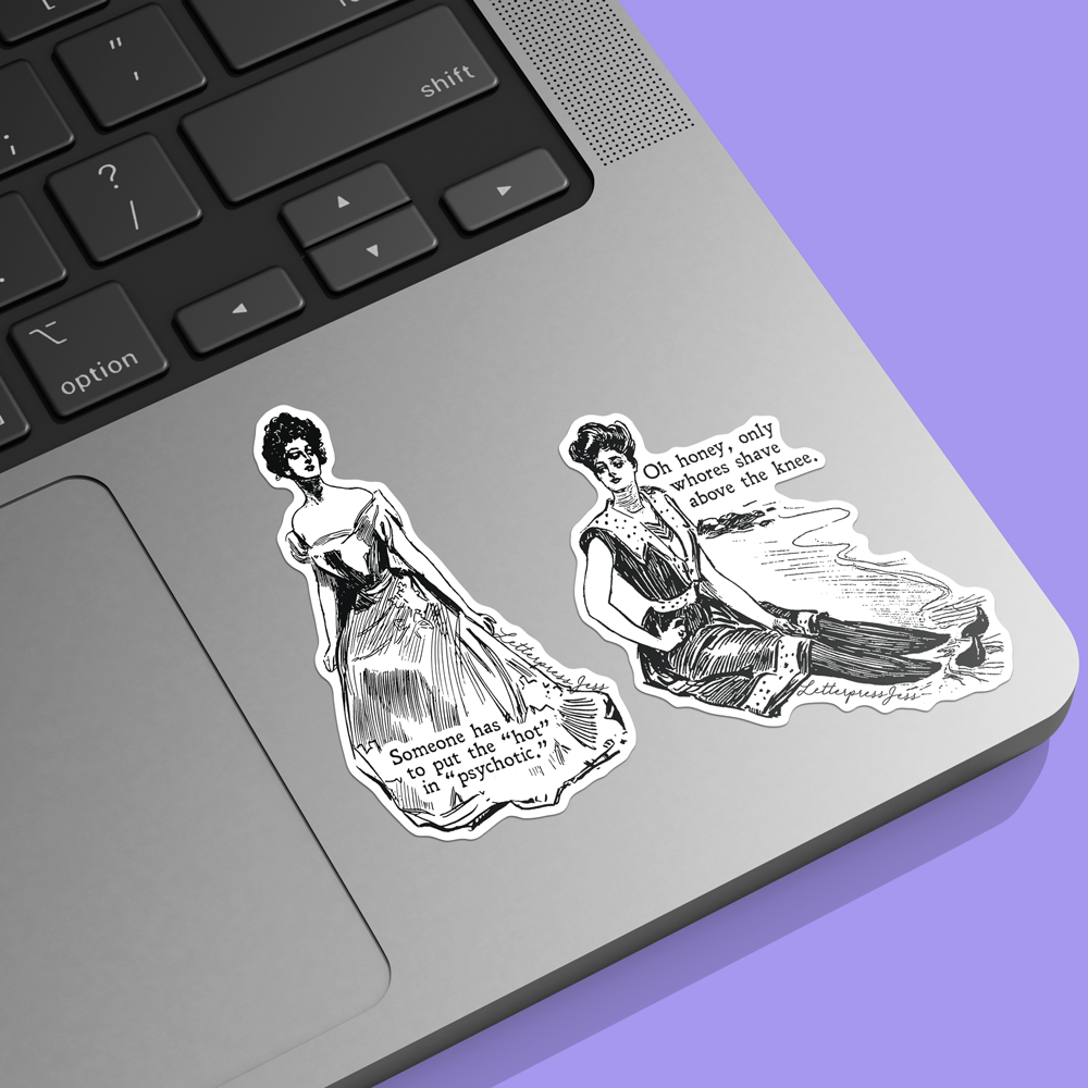 Gibson Girl Psychotic Sticker