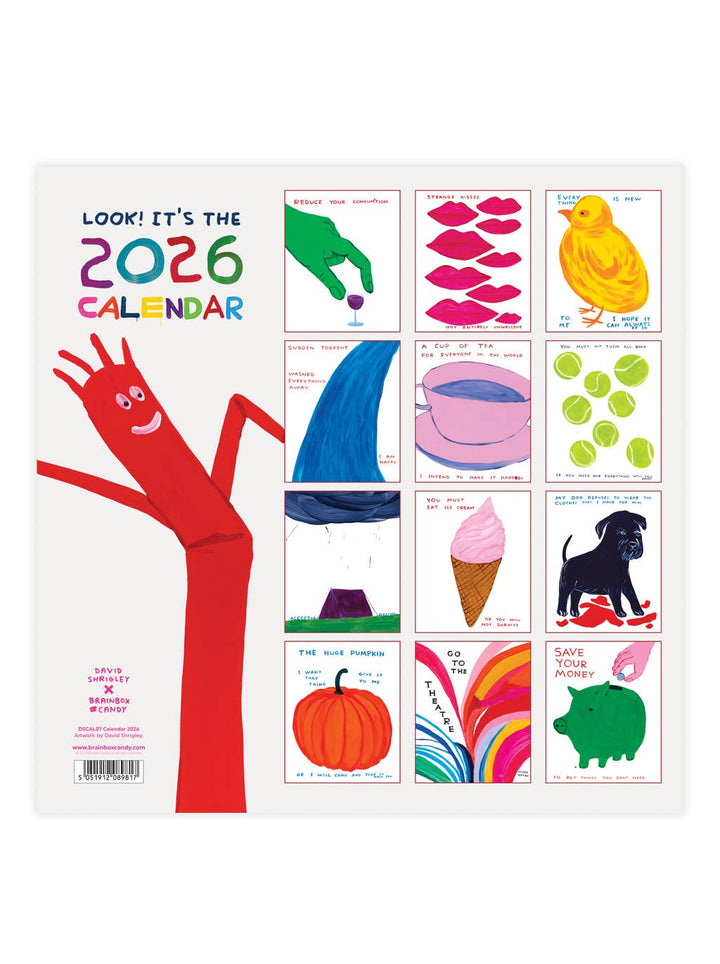 David Shrigley Official and Exclusive 2026 Wall Calendar