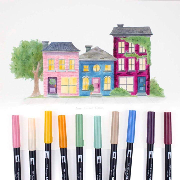 Dual Brush Pen Art Markers: Cottage 10-Pack