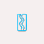 Mini Translucent Miami 3D Printed Bookmark: Multicolour