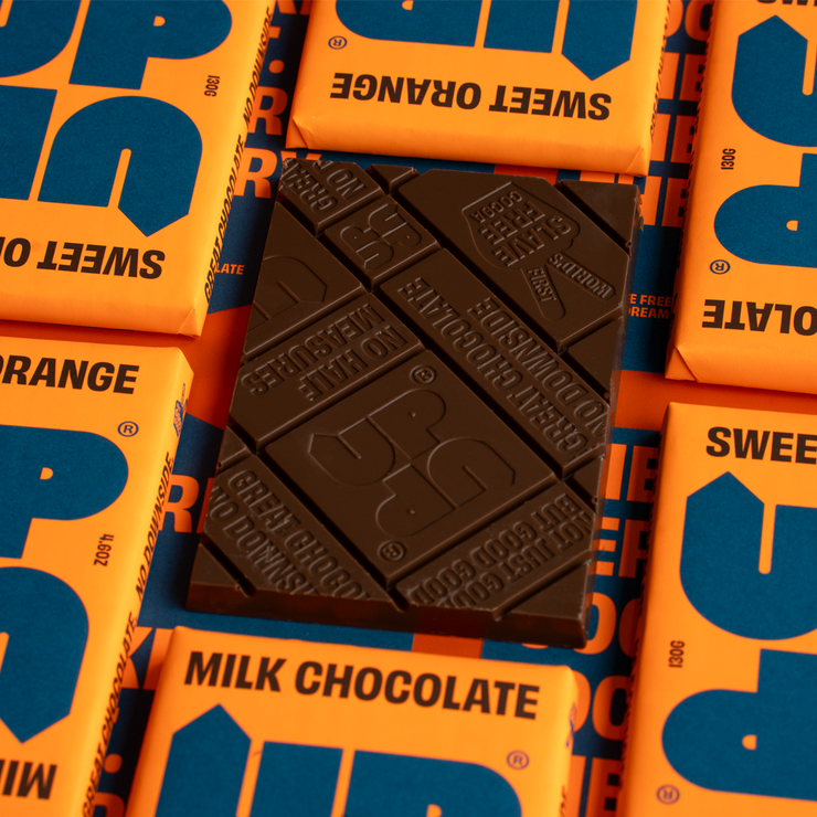 UP & UP Chocolate: Sweet Orange Milk Chocolate Bar