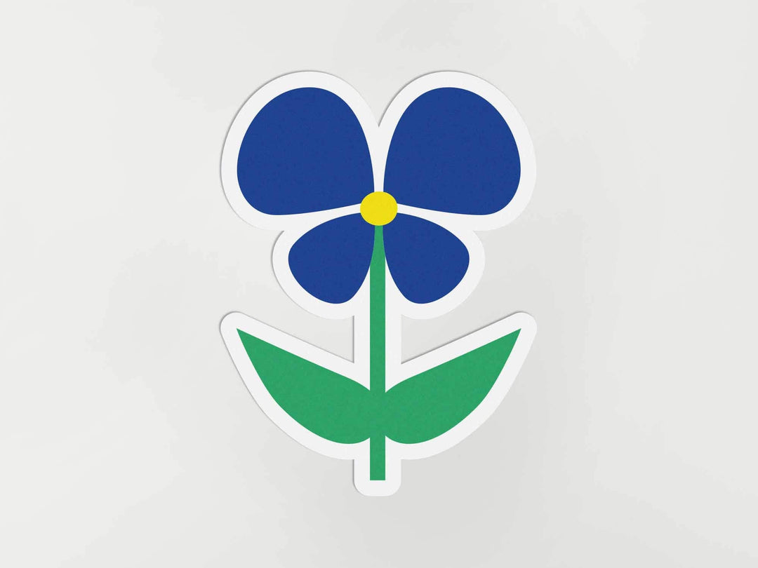 Pansy Die Cut Flower Sticker