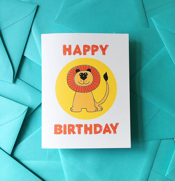 Lion Birthday Card - Grandson Birthday, Jungle Greeting Card