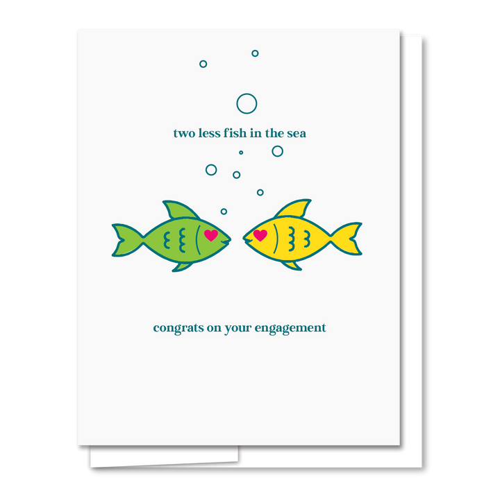 Fish in the Sea - Letterpress Funny Congratulations Card