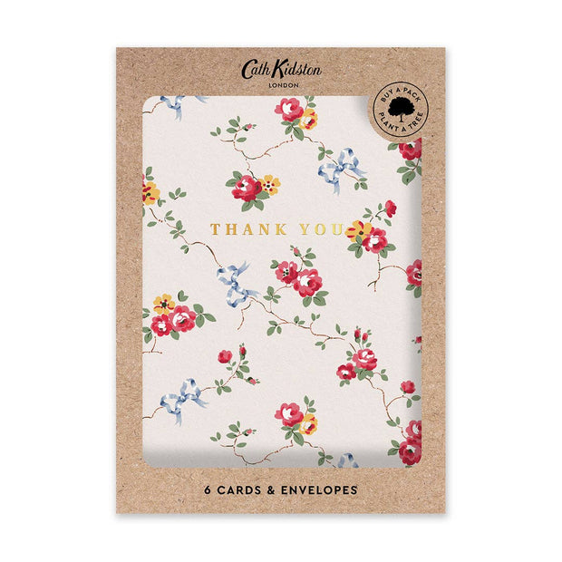 Floral Set of 6 Thank You Card Set (10693)