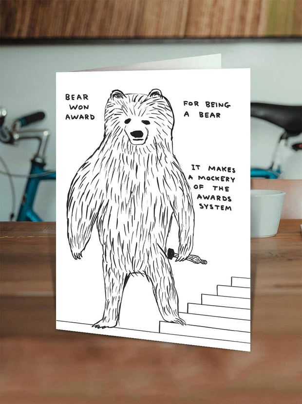 Funny David Shrigley - Bear Award Greetings Card