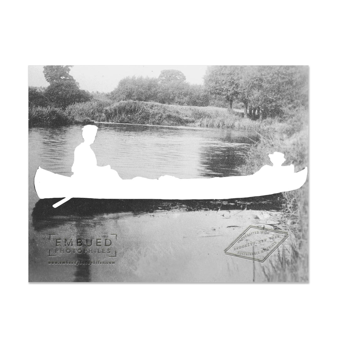 Two Women One Canoe Love You Boatloads Foil Stamped Card