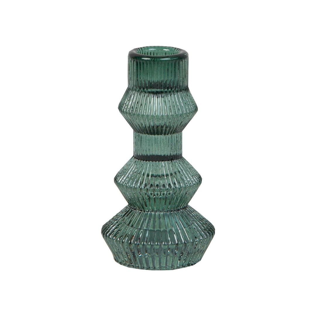 Sage Green Glass Candle Holder LARGE
