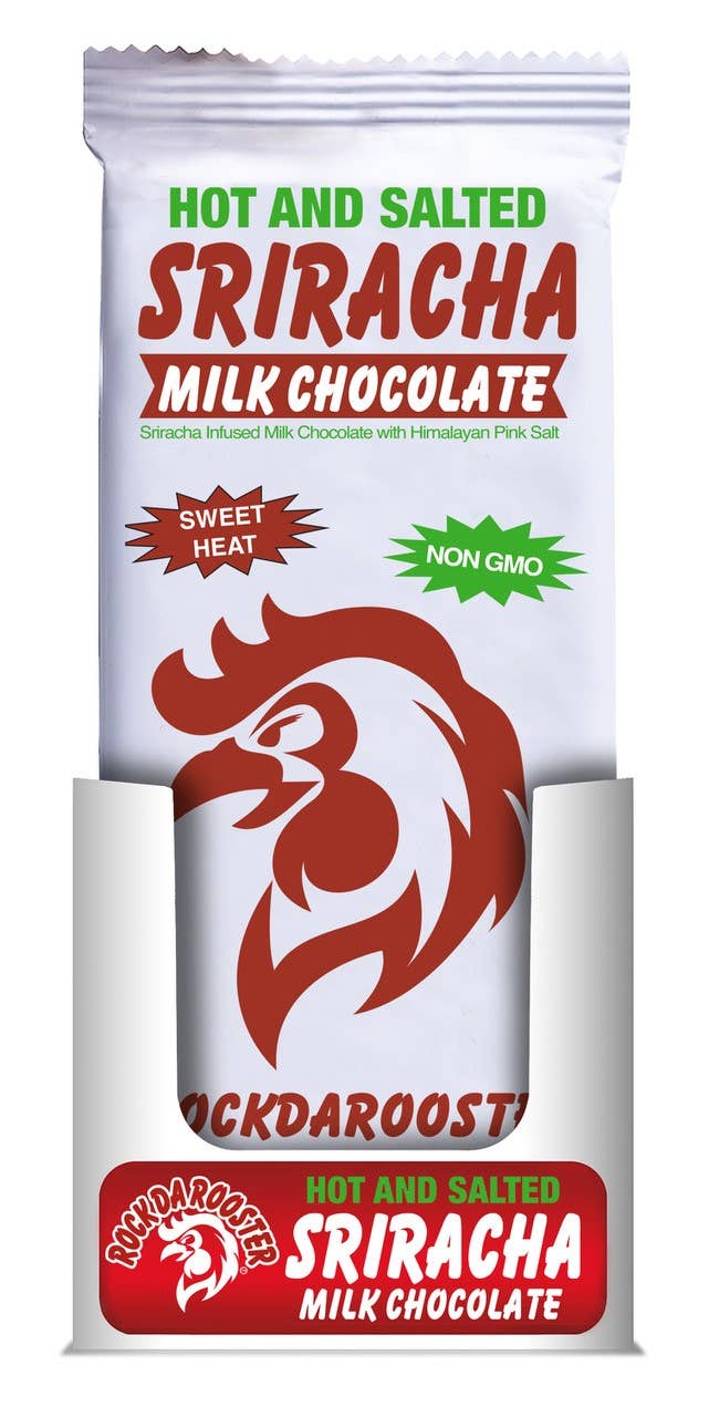 Hot and Salted Sriracha Milk Chocolate Bar, 2.5oz, 12ct