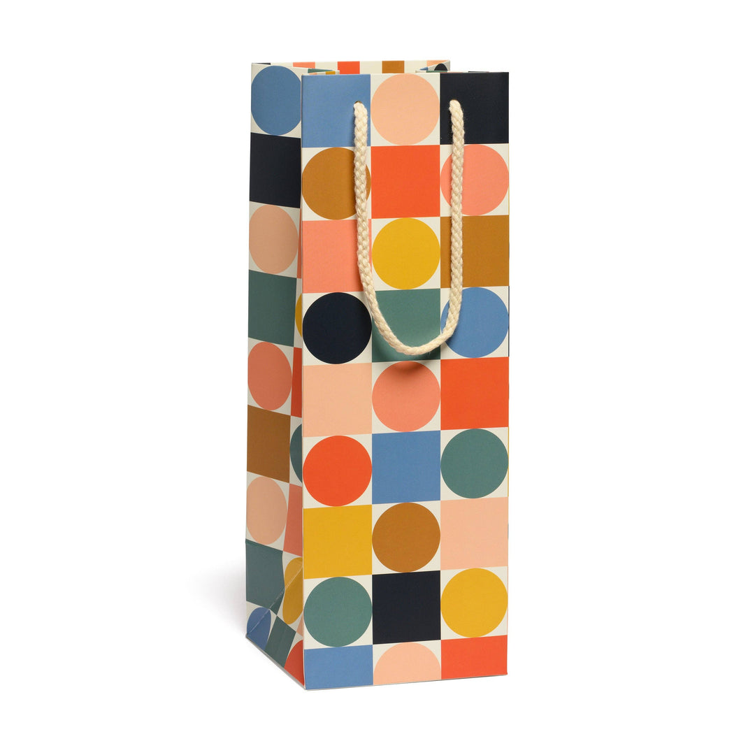 Circles and Squares Wine bag