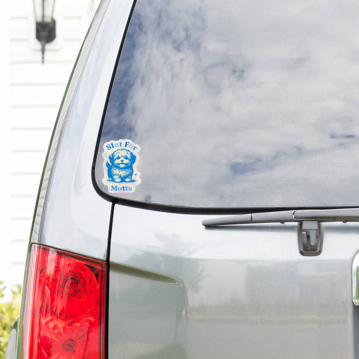 Slut For Mutts Dog Pooch Rescue High Quality Vinyl Sticker