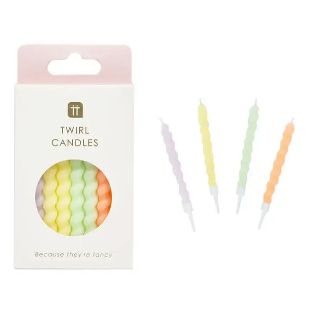 Twisted Pastel  Candles 8 Pack