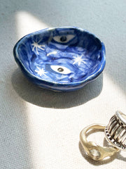 Mystic eyes small trinket dishes: Blue