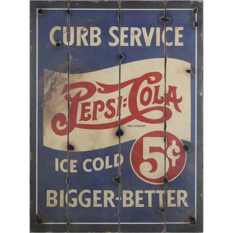 Pepsi Cola "Curb Service" Novelty Sign