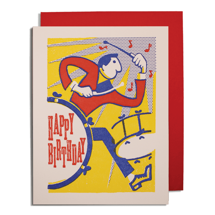 Happy Birthday Drummer Greeting Card