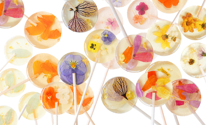 Hard Nectar Edible Flower Lollipops