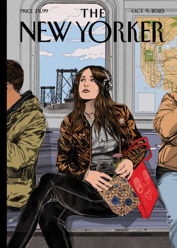ON THE M TRAIN COVER CARD