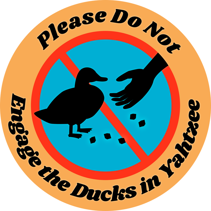 PLEASE DO NOT ENGAGE THE DUCKS Stickers- Set of 2