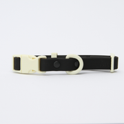 The Fritz Dog Collar | Black Tie White Sand - Bridal : Large