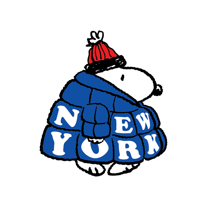 Snoopy NY Puffer Coat (Holidays) - Die-Cut Sticker