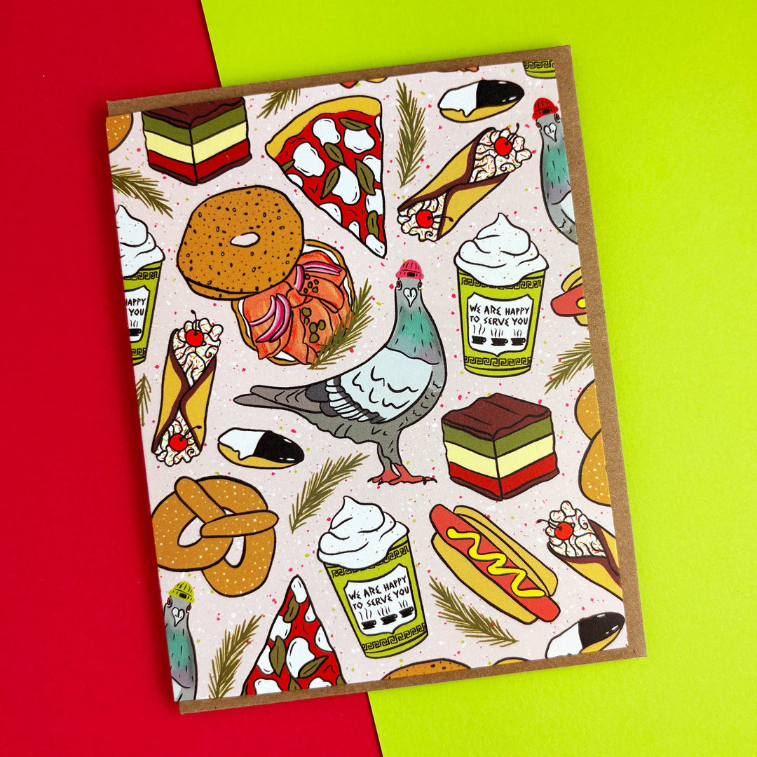 NYC Holiday Pattern Card: Single card