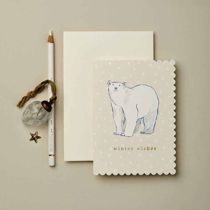 Polar Bear 'Winter Wishes' Card