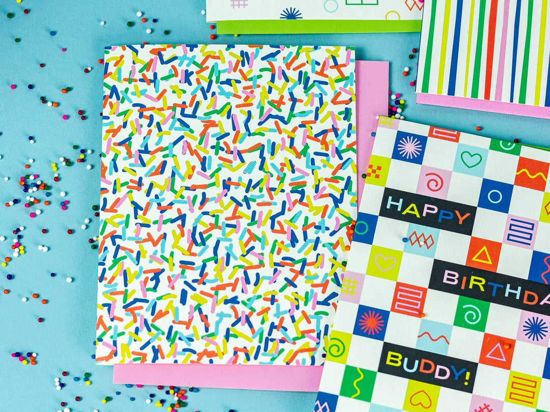 Loaded Sprinkles Blank Pattern Card Set of 8