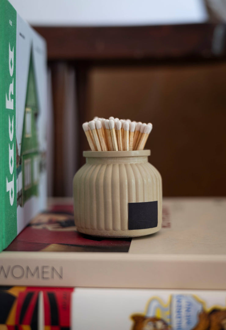 Apothecary Match Holder- Long Matches: Pink