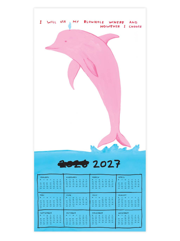 David Shrigley Official and Exclusive 2026 Wall Calendar