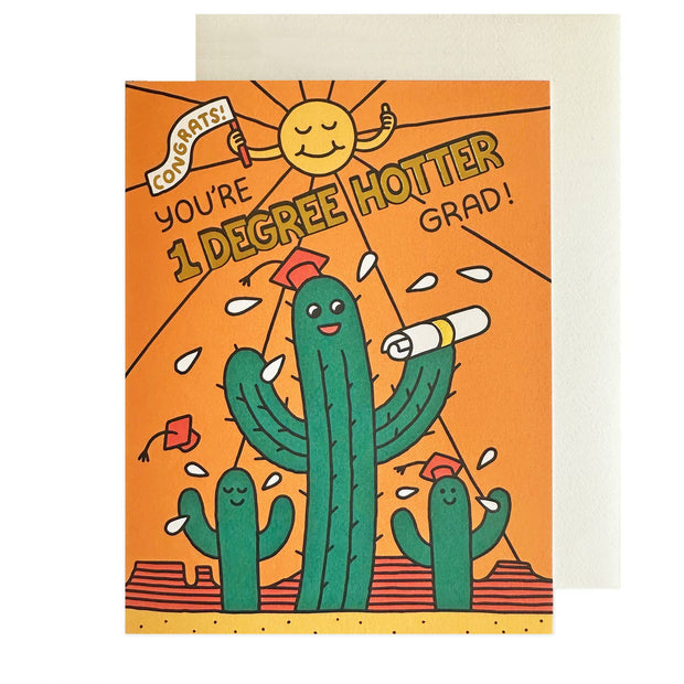 1 Degree Hotter Grad Graduation Card
