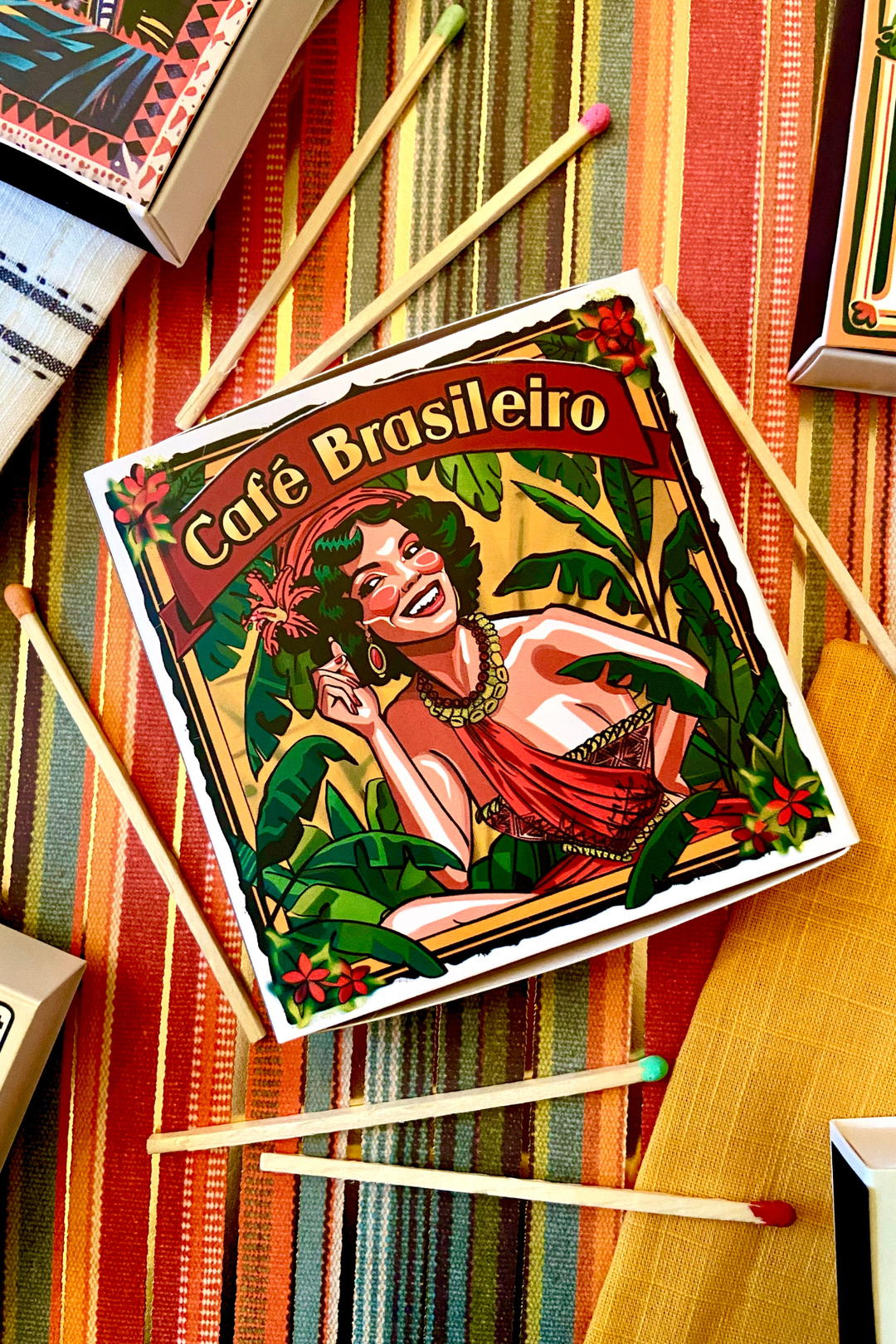 Cafe Brasileiro Coffee Luxury Safety Match Box