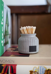 Apothecary Match Holder- Long Matches: Pink